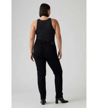 Levi's Straight High-Waisted Jeans 724 black