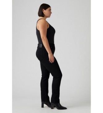Levi's Straight High-Waisted Jeans 724 black
