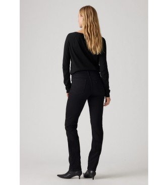Levi's Straight High-Waisted Jeans 724 black