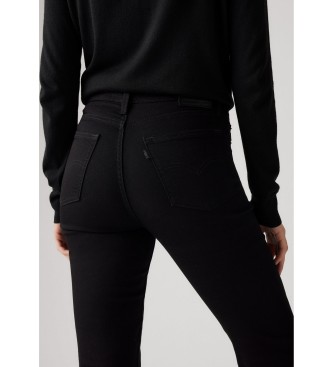 Levi's Straight High-Waisted Jeans 724 black