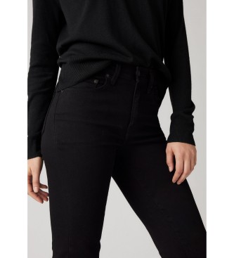 Levi's Straight High-Waisted Jeans 724 black