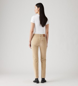 Levi's Pantalon droit en velours ctel 724 avec ceinture haute beige