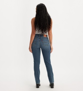 Levi's Calas de ganga direitas de cintura alta 724 azul