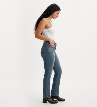 Levi's Jean droit  taille haute 724 bleu