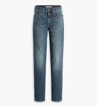 Levi's Rechte jeans met hoge taille 724 blauw