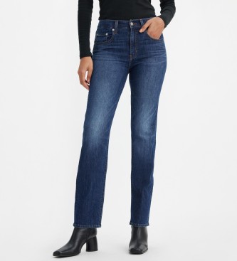 Levi's Jeans 724 rechte blauwe spijkerbroek met hoge taille