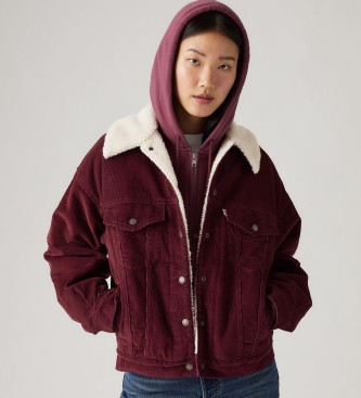 Levi's Veste de camionneur 90's Sherpa marron