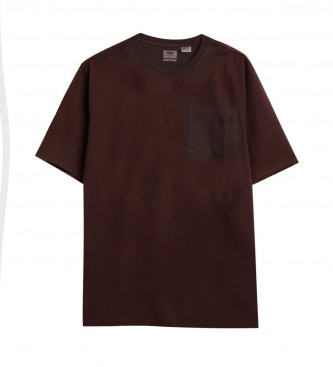 Levi's T-shirt de bolso maroon bsica