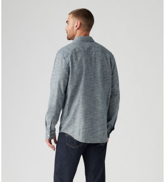 Levi's Authentisches blaues Button-Down-Hemd