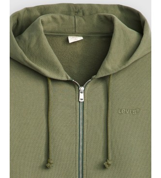 Levi's Authentic Full Zip Sweatshirt green