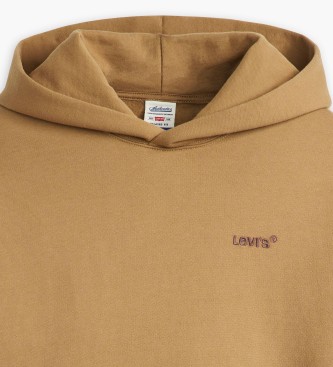 Levi's Sweatshirt com capuz autntica castanha