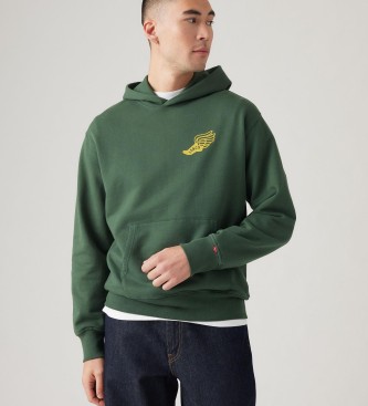 Levi's Felpa con cappuccio autentica verde