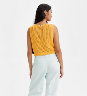 Levi's Knitted Top Baby Blue yellow