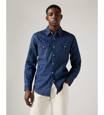 Levi's Camisa Barstow azul-marinho de corte normal