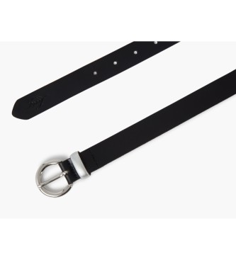 Levi's Cinturon de piel Larkspur Negro