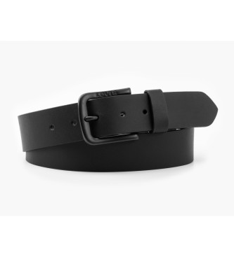 Levi's Cinturon de piel Seine Metal Negro