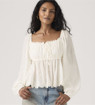 Levi's Blusa Boho Ottie in bianco sporco