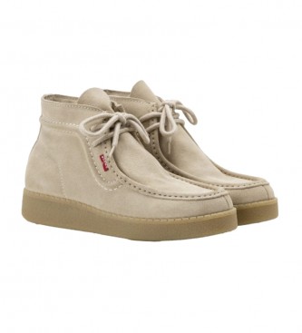 Levi's RVN RED beige leather ankle boots