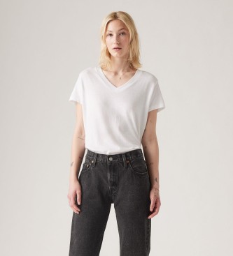 Levi's Vierkant T-shirt met V-hals wit