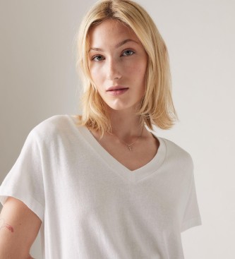 Levi's T-shirt mit quadratischem V-Ausschnitt wei