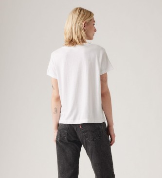 Levi's T-shirt  col V carr blanc