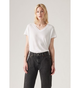 Levi's T-shirt mit quadratischem V-Ausschnitt wei