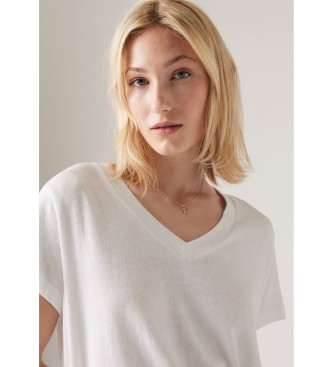 Levi's T-shirt mit quadratischem V-Ausschnitt wei