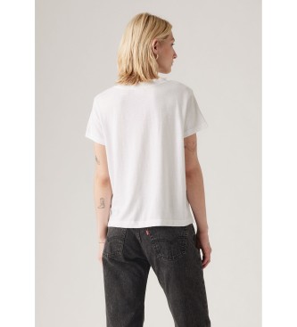 Levi's T-shirt mit quadratischem V-Ausschnitt wei