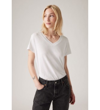 Levi's T-shirt mit quadratischem V-Ausschnitt wei