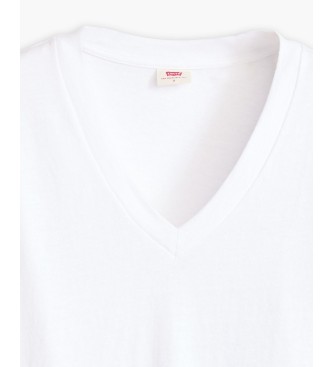 Levi's T-shirt mit quadratischem V-Ausschnitt wei