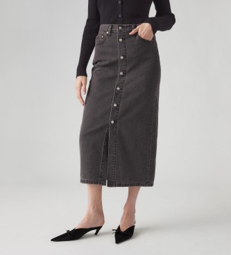 Levi's Black midi skirt with buttons