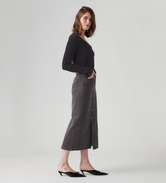 Levi's Black midi skirt with buttons