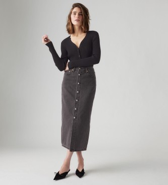 Levi's Black midi skirt with buttons