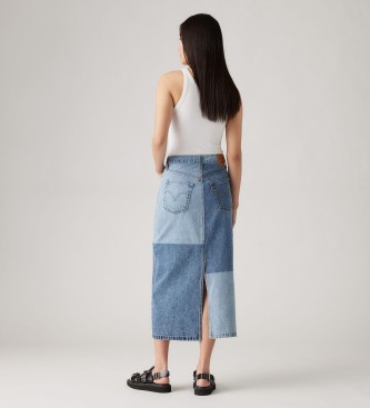 Levi's Falda midi con botones azul