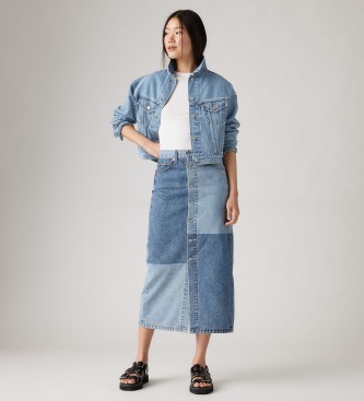 Levi's Midi skirt with blue buttons