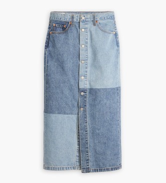 Levi's Falda midi con botones azul