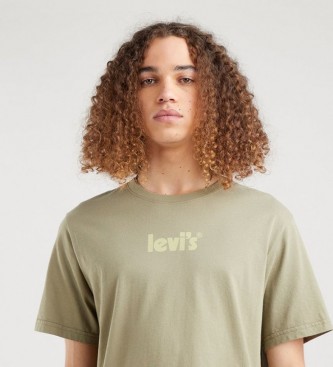 Levi's T-shirt verde dal taglio rilassato
