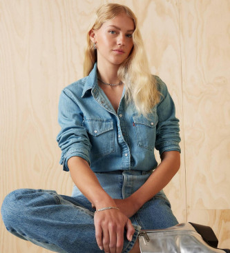 Levi's Iconica camicia in denim blu western