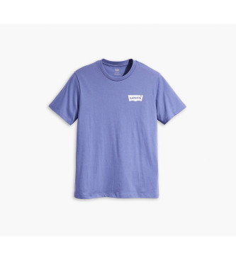 Levi's Klasyczna niebieska koszulka z nadrukiem