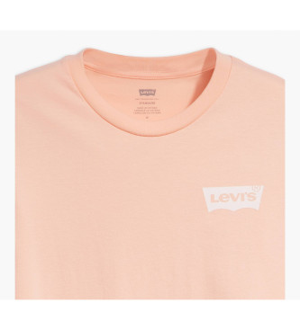 Levi's Klasyczna różowa koszulka z nadrukiem