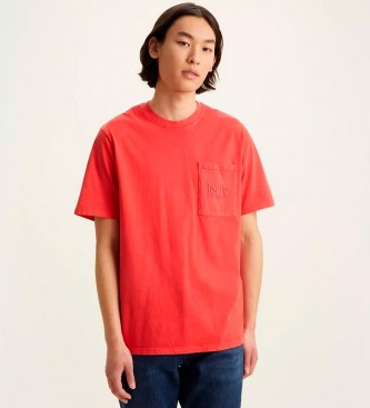 Levi's T-shirt met rode zak