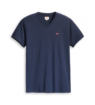 Levi's T-shirt à col en V bleu