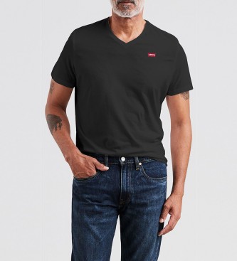 Levi's T-shirt nera con scollo a V