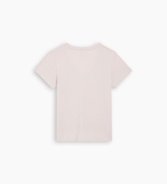 Levi's Idealna koszulka z dekoltem w szpic w kolorze różowym