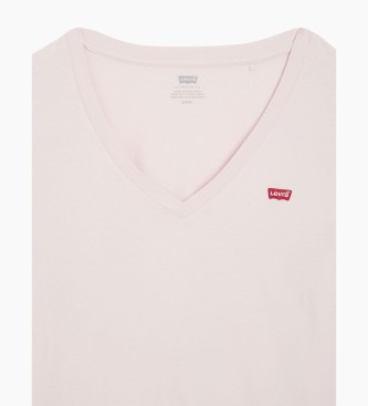 Levi's Popolna majica z V-izrezom roza barve