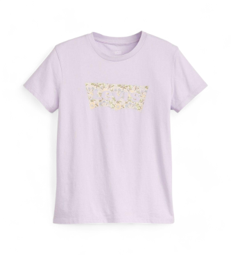 Levi's Cvetlična majica v lila barvi