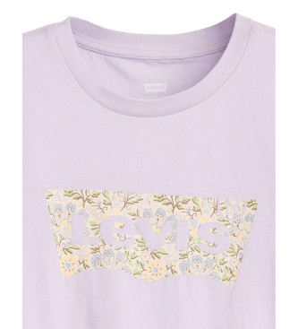 Levi's Cvetlična majica v lila barvi