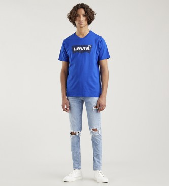 Levi's Grafisk T-shirt med crewneck bl
