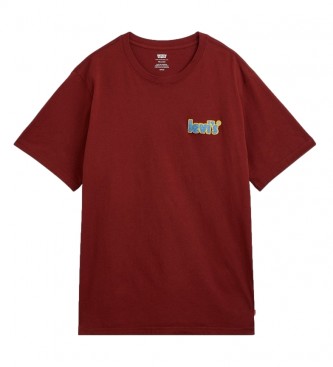 Levi's T-shirt con logo color bordeaux
