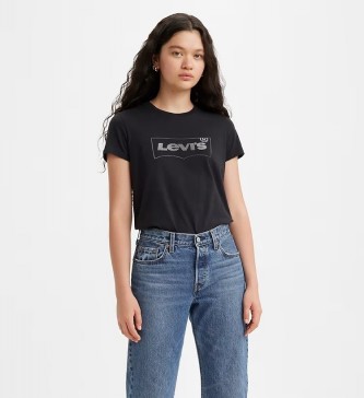 Levi's T-shirt Pefect logo zwart